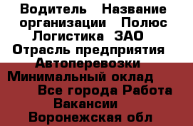 Водитель › Название организации ­ Полюс Логистика, ЗАО › Отрасль предприятия ­ Автоперевозки › Минимальный оклад ­ 45 000 - Все города Работа » Вакансии   . Воронежская обл.